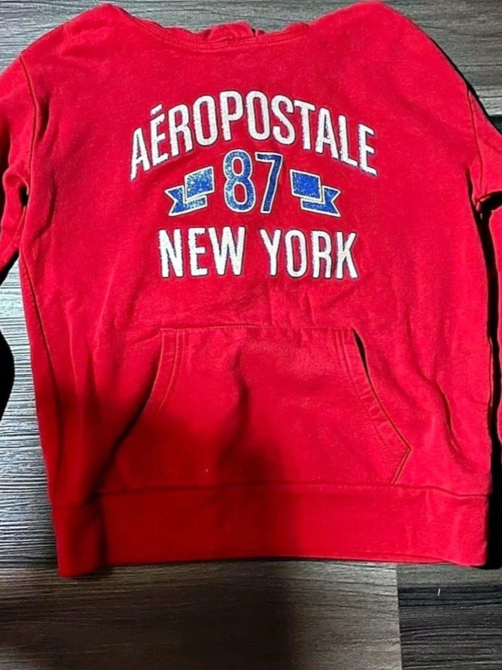 Aeropostale Aero New York 1987 Pullover Hoodie Red